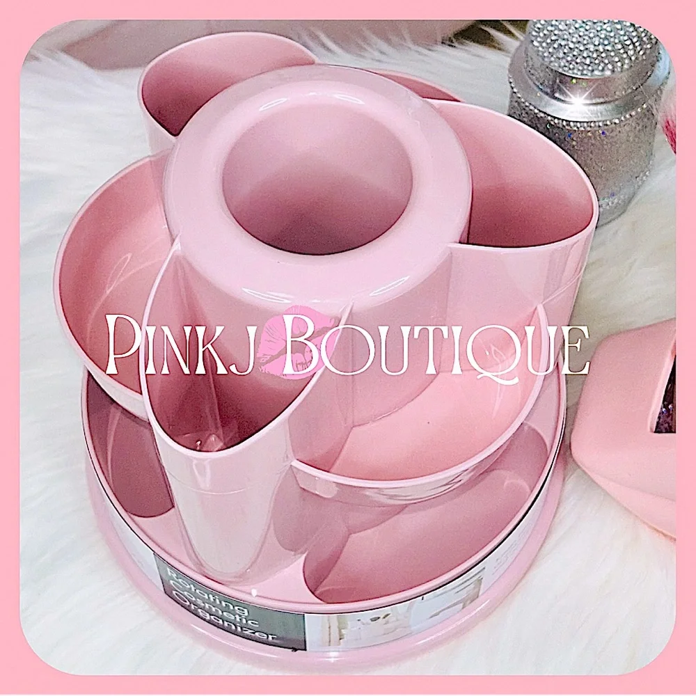 💗{Cosmetic Organizer} Pink Rotating Makeup Brush Holder | Office Stationary!